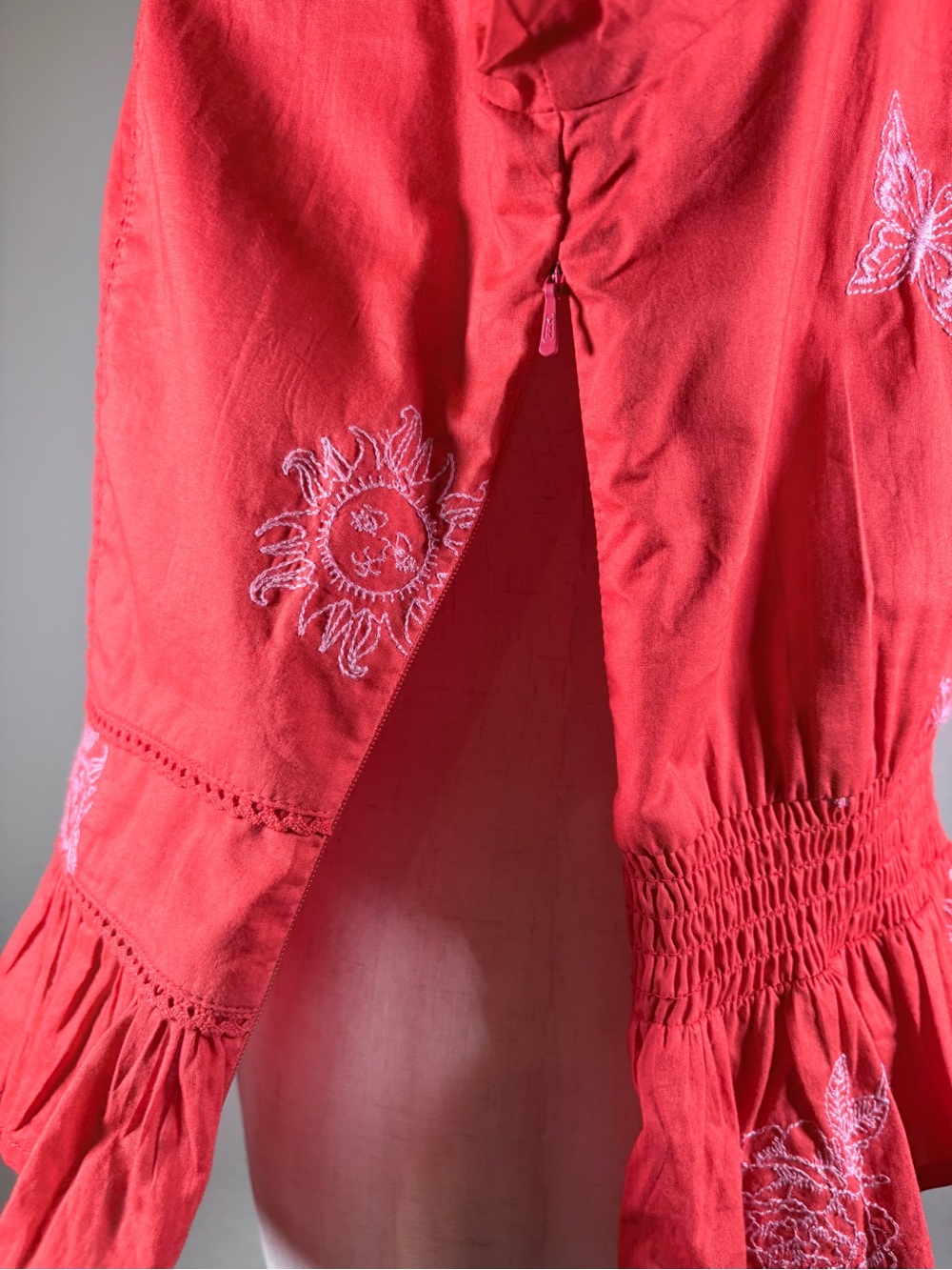 NWT Ciebon Allisa Embroidered Cotton Peplum Top Size Large - Picture 11 of 13